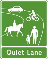 example of a Quiet Lane sign Quiet Lane sign