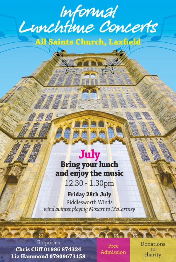 Lunchtime Concerts at All Saints Laxfield July 2023