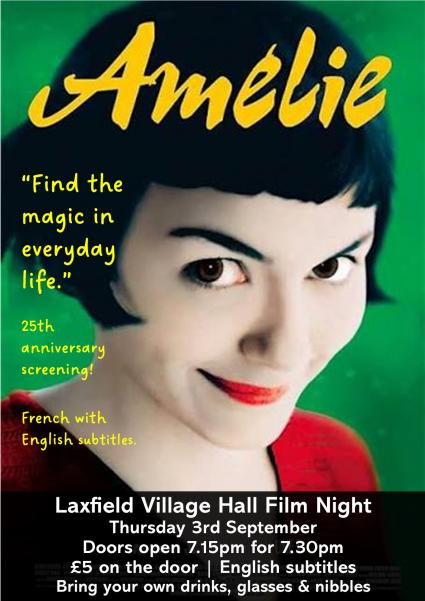 Poster for film Amelie on 3rd September