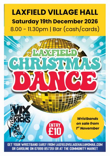 Poster for Laxfield Christmas Dance on 19th December