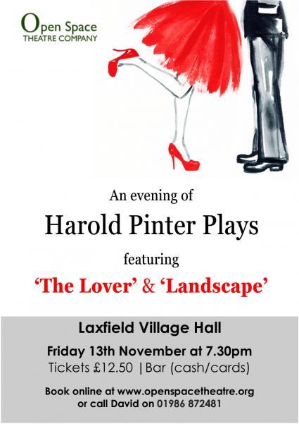 Poster for an evening of Harold Pinter plays on 13th November
