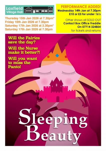 Poster for Pantomime Sleeping Beauty on 14-17 January 2026