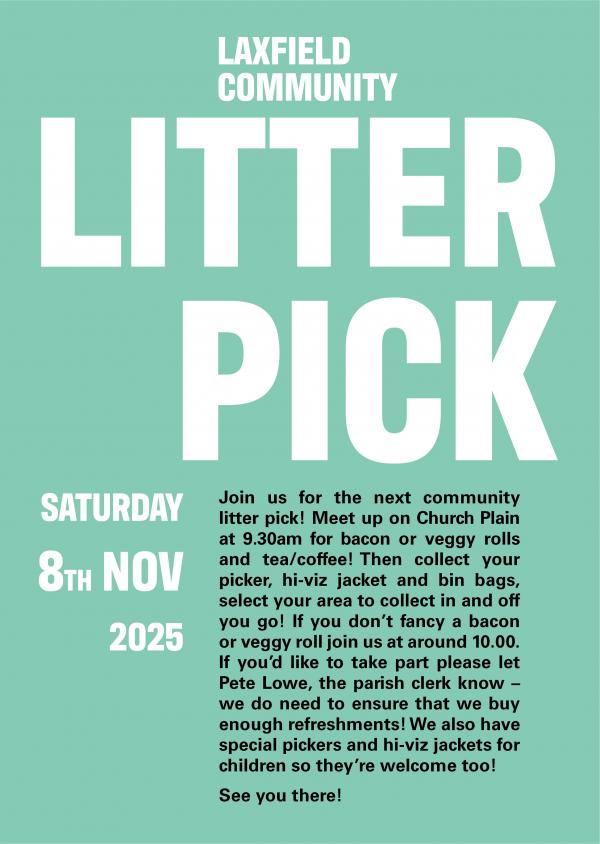 Community LitterPick poster  8 November 2025