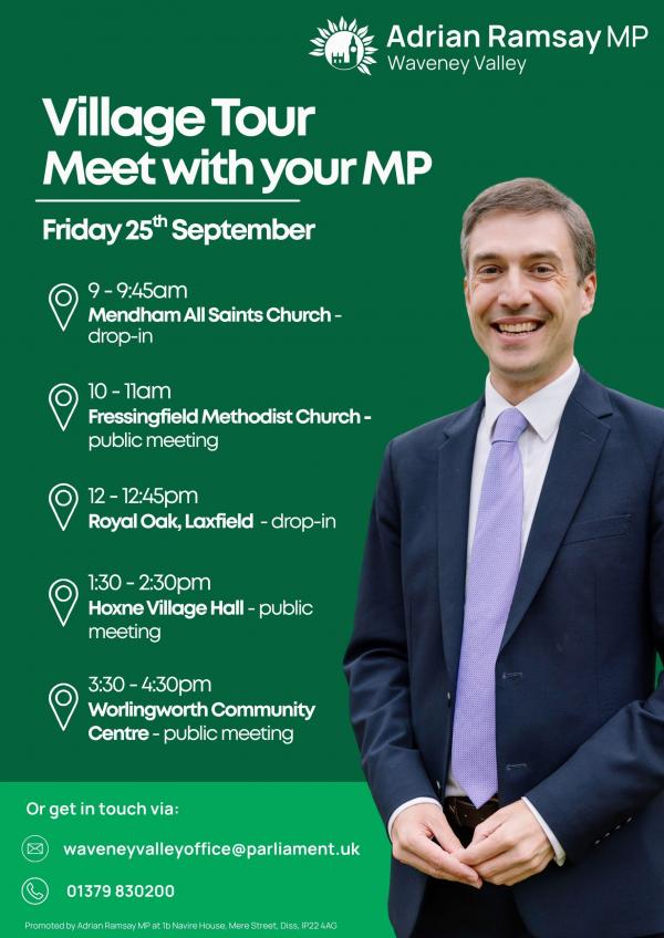 poster for Drop in session with Adrian Ramsay MP
